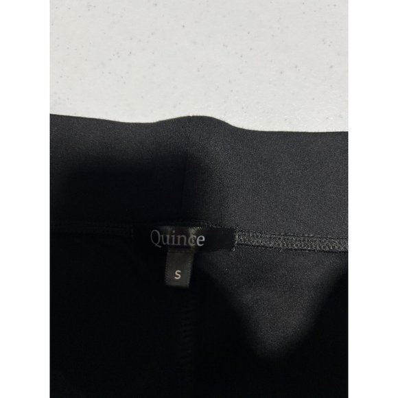 Quince Women's Black Ultra-Stretch Ponte Pants Skinny Leg sz S Petite 24" Career - Picture 3 of 8